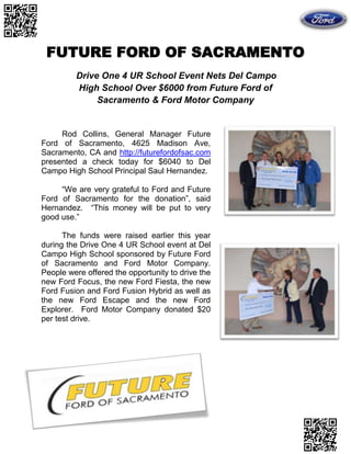 Future Ford Sacramento >> Future Ford Of Sacramento Drive 4 Ur School Future Ford Sacramento >> Future Ford Of Sacramento Drive 4 Ur School
