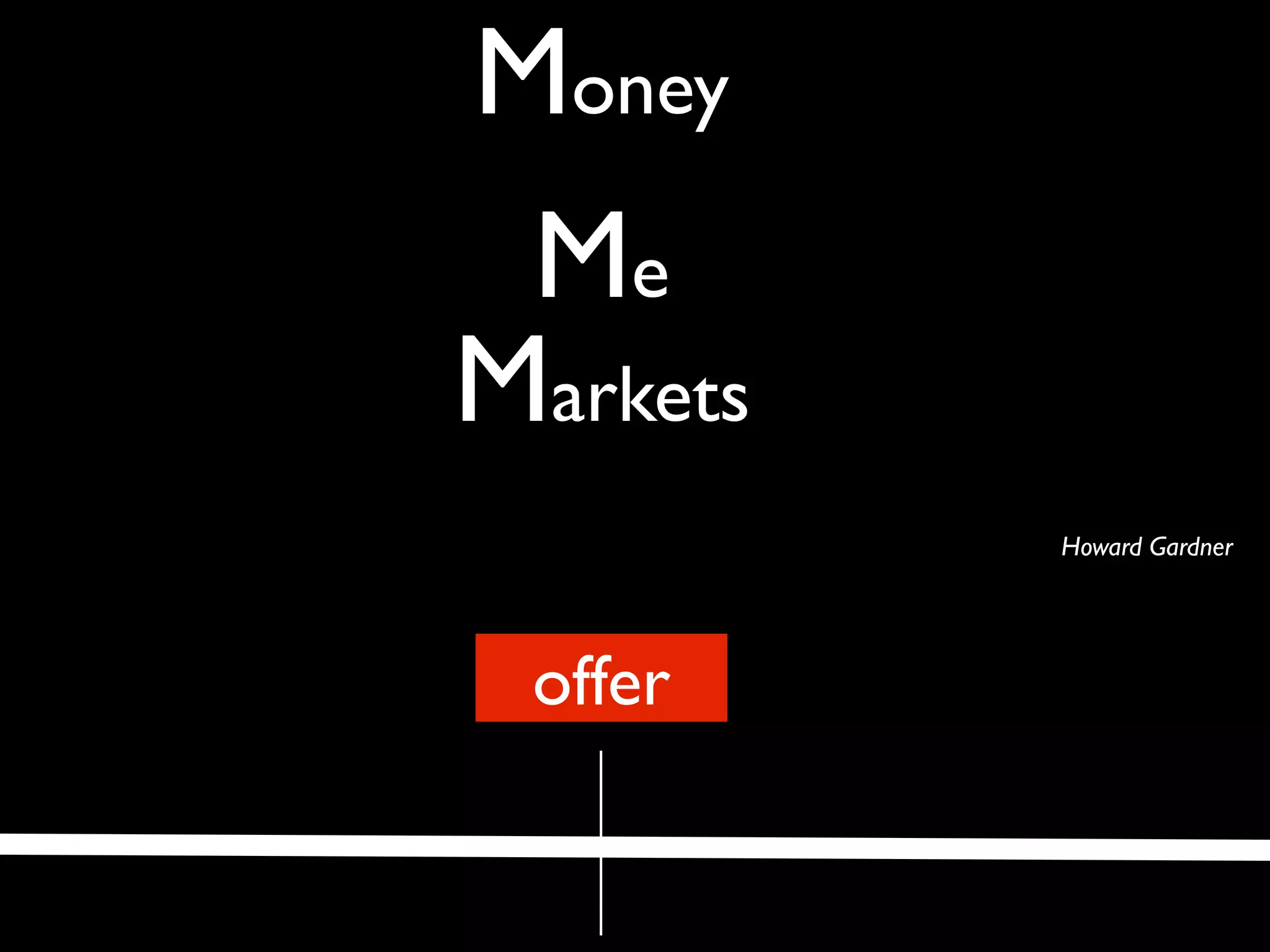 Money
 Me
Markets
          Howard Gardner




 offer
 