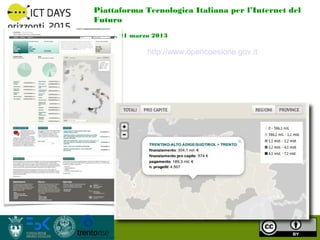 Piattaforma Tecnologica Italiana per l’Internet del Futuro
Trento, 21 marzo 2013



                 http://www.opencoesio...