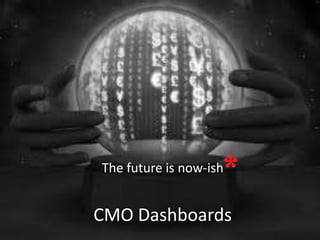 The future is now-ish


CMO Dashboards
 
