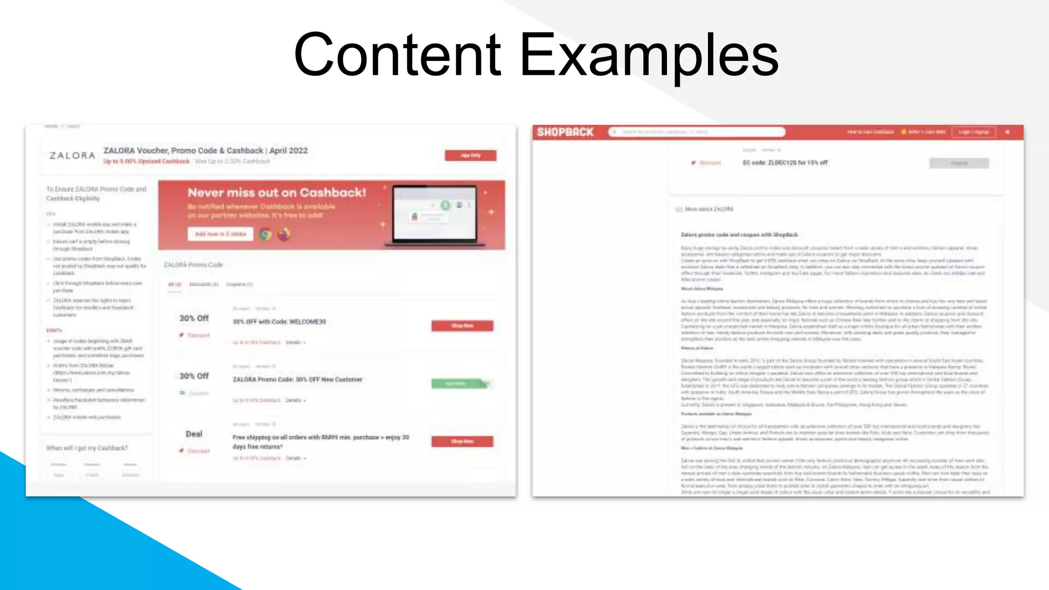 Content Examples
 