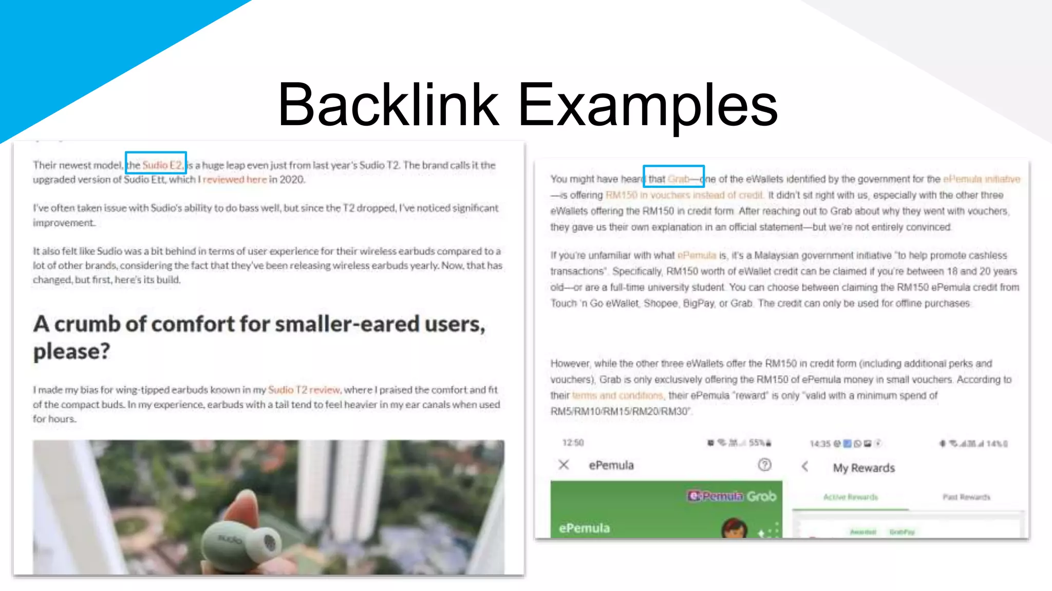 Backlink Examples
 