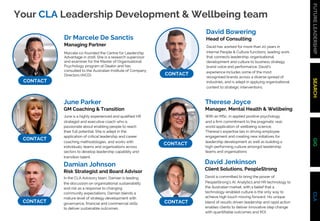 FUTURE
LEADERSHIP
SEARCH
GIG
CLA
Your CLA Leadership Development & Wellbeing team
June is a highly experienced and qualifi...