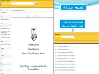 ‫الرسال‬ ‫تصفح‬‫ة‬
‫داخل‬ ‫البحث‬ ‫امكانية‬
‫للرسال‬ ‫الكامل‬ ‫النص‬‫ة‬
 