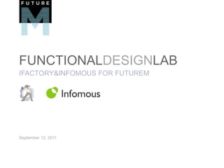 FunctionalDESIGNLAB ifactory & Infomous For FUTUREM September 12, 2011 
