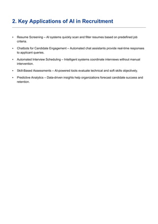The Role of Artificial Intelligence in Modern Recruitment | PDF