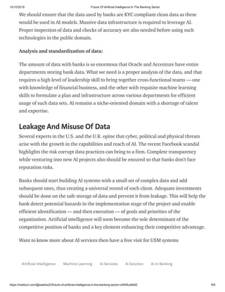 Future of artificial intelligence in the banking sector | PDF