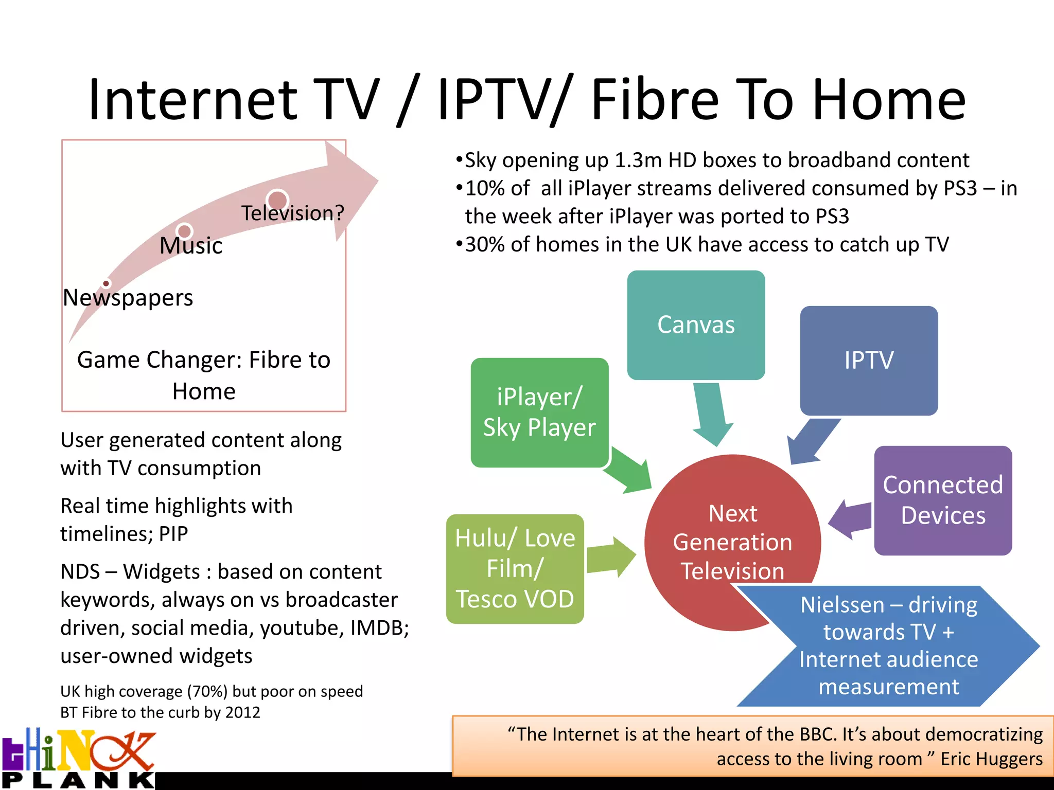 Internet TV / IPTV/ Fibre To HomeSky opening up 1.3m HD boxes to broadband content
