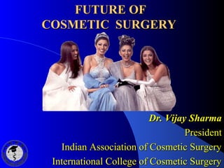 Dr. Vijay SharmaDr. Vijay Sharma
PresidentPresident
Indian Association of Cosmetic SurgeryIndian Association of Cosmetic S...