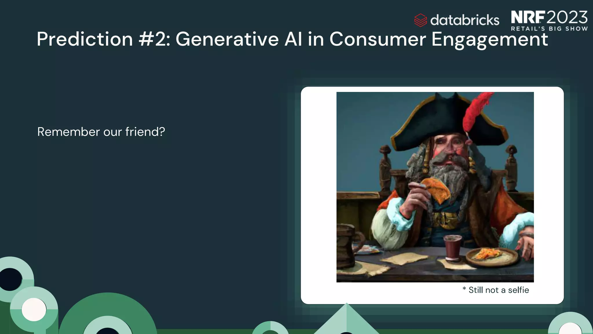 Prediction #2: Generative AI in Consumer Engagement
Remember our friend?
* Still not a selfie
 