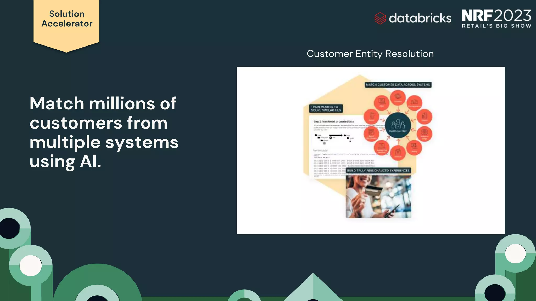 Solution
Accelerator
Match millions of
customers from
multiple systems
using AI.
Customer Entity Resolution
 