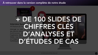 © HUB Institute All Rights Reserved 20
Interview Suresh Vittal
VP Platform & Product - Adobe
Interrogé au sujet des challenges
que devront relever les distributeurs
multicanaux afin d’améliorer
l’expérience client, Suresh Vittal de
Adobe nous livre quelques conseils
sur l’usage de l’IA dans une stratégie
marketing de retail omnicanal.
IA: AU DELÀ DE LA
TENDANCE, QUELS
USAGES POUR UN CMO?
À retrouver dans la version complète de notre étude
TIRÉ DU HUBREPORT DMEXCO 2017
?
+ DE 100 SLIDES DE
CHIFFRES CLÉS
D’ANALYSES ET
D’ÉTUDES DE CAS
 