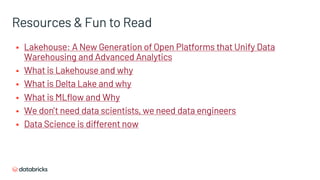 The Future of Data Science and Machine Learning at Scale: A Look at MLflow, Delta Lake, and Emerging Tools