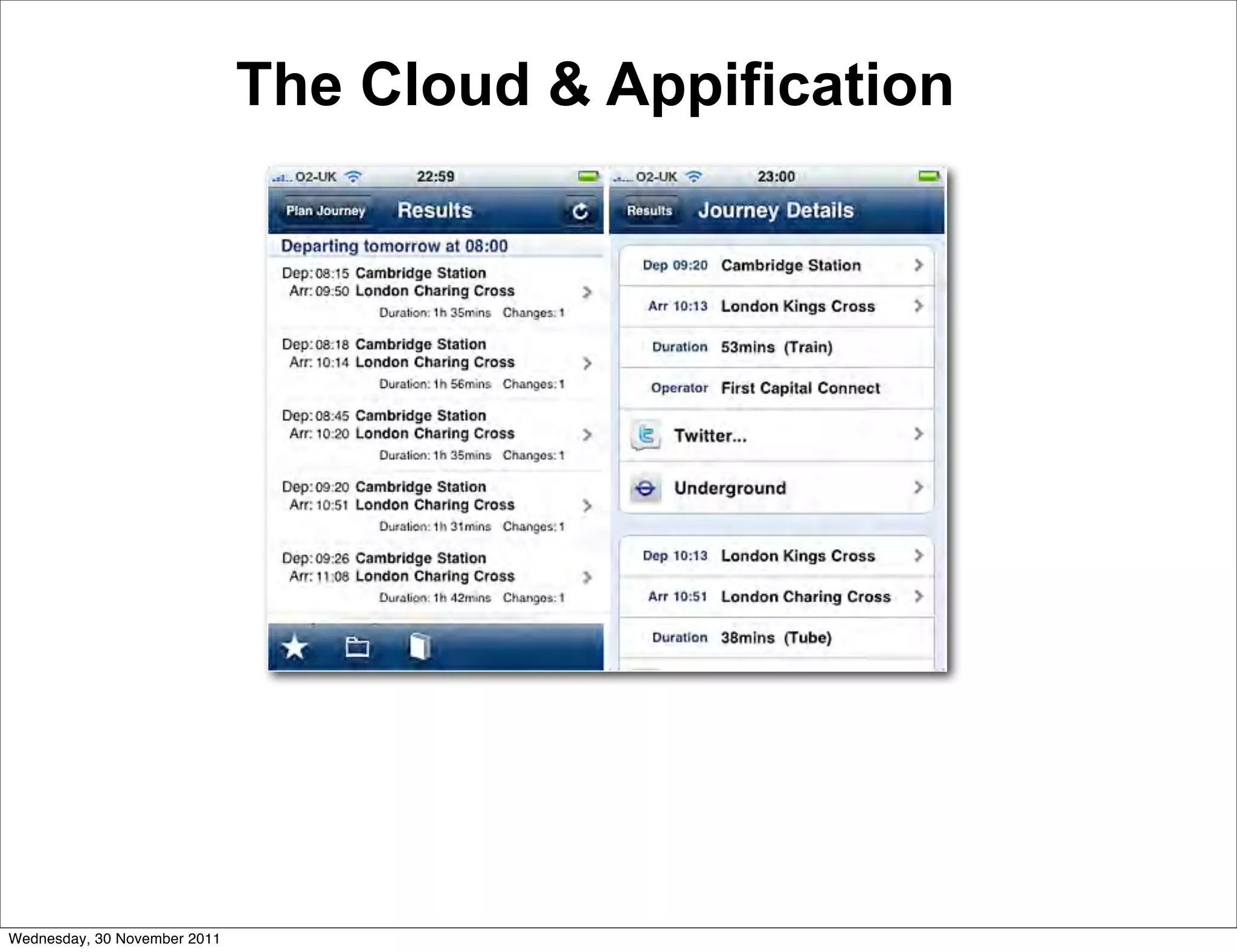 The Cloud & Appification




Wednesday, 30 November 2011
 