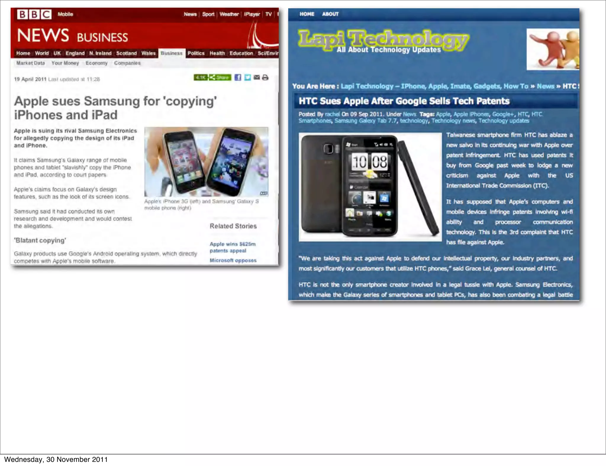 Wednesday, 30 November 2011
 