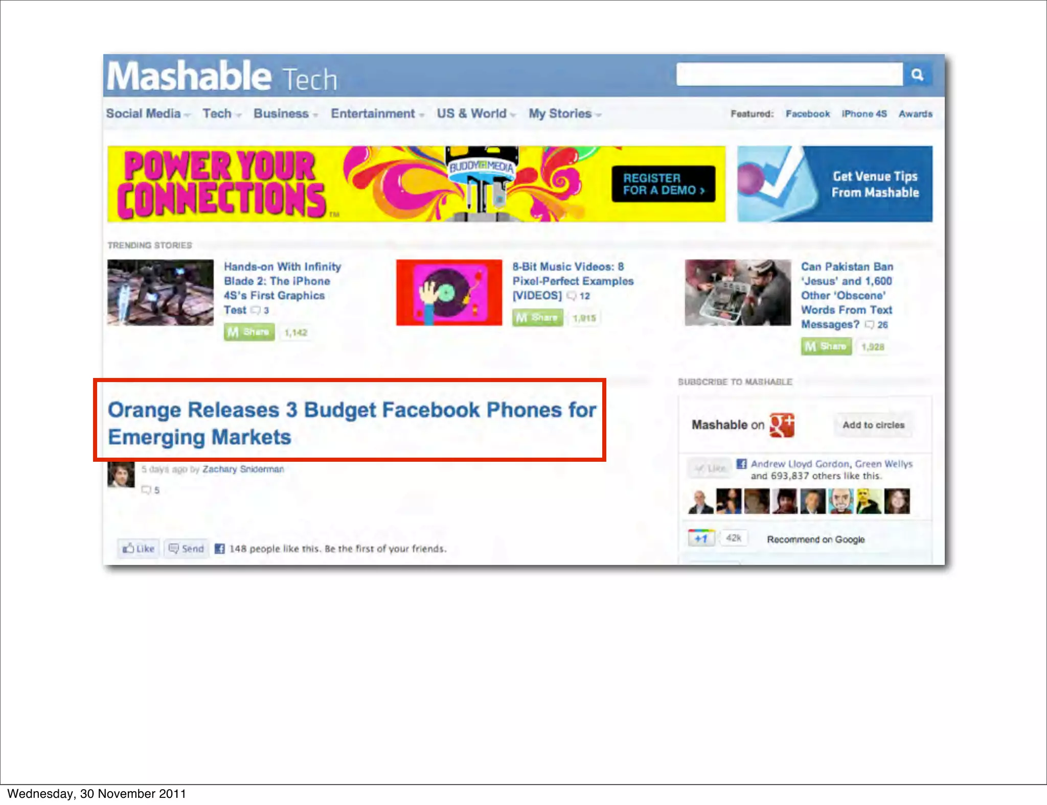 Wednesday, 30 November 2011
 