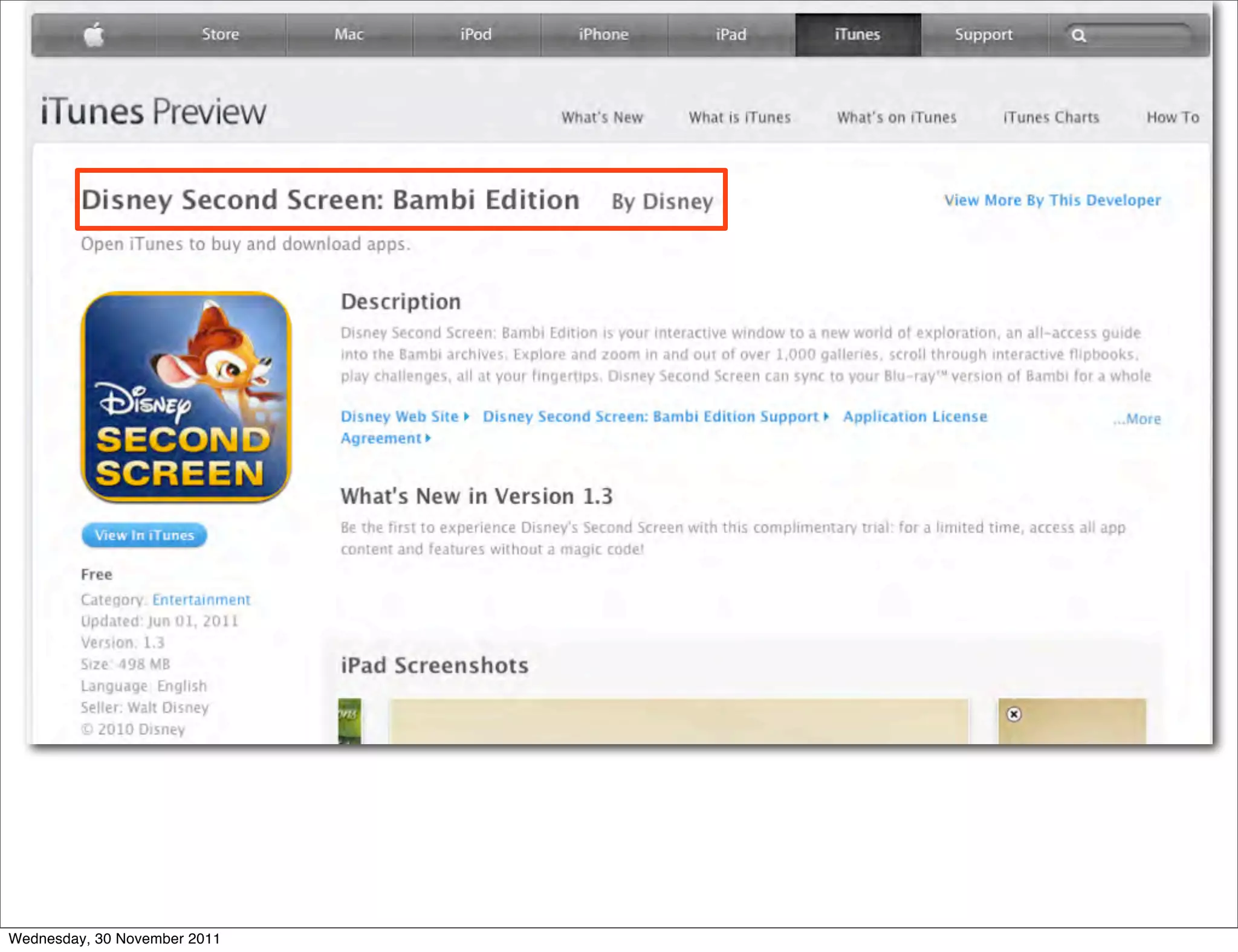 Wednesday, 30 November 2011
 