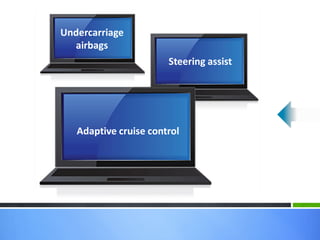 Undercarriage
airbags
Steering assist
Adaptive cruise control
 