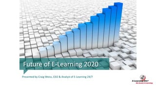 Future of E-Learning 2020
Presented by Craig Weiss, CEO & Analyst of E-Learning 24/7

 