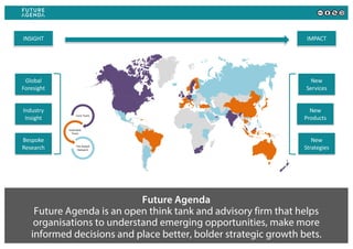 Future Agenda
Future Agenda is an open think tank and advisory firm that helps
organisations to understand emerging opport...