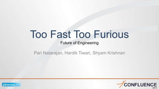 Too Fast Too Furious
Future of Engineering
Pari Natarajan, Hardik Tiwari, Shyam Krishnan
 