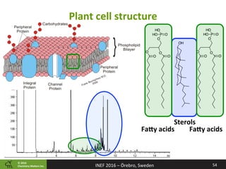 ©	2016		
Chemistry	Ma2ers	Inc.
Plant	cell	structure	
54	
Sterols		
Fa2y	acids	 Fa2y	acids	
INEF	2016	–	Örebro,	Sweden	
 