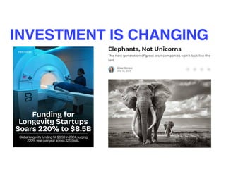 18
INVESTMENT IS CHANGING
 