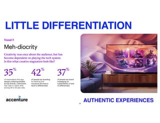 20
AUTHENTIC EXPERIENCES
LITTLE DIFFERENTIATION
 