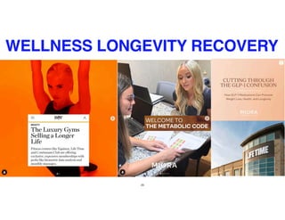 23
WELLNESS LONGEVITY RECOVERY
 