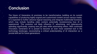 Past, Present and Future of Generative AI | PPTX
