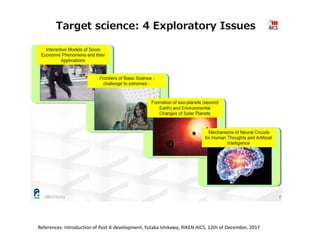 References: Introduction of Post-K development, Yutaka Ishikawa, RIKEN AICS, 12th of December, 2017
 