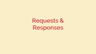 Requests &
Responses
 