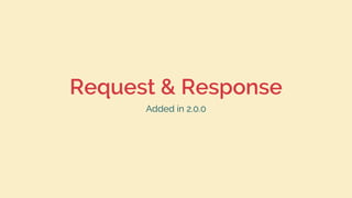 Request & Response
Added in 2.0.0
 