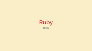 Ruby
Rack
 