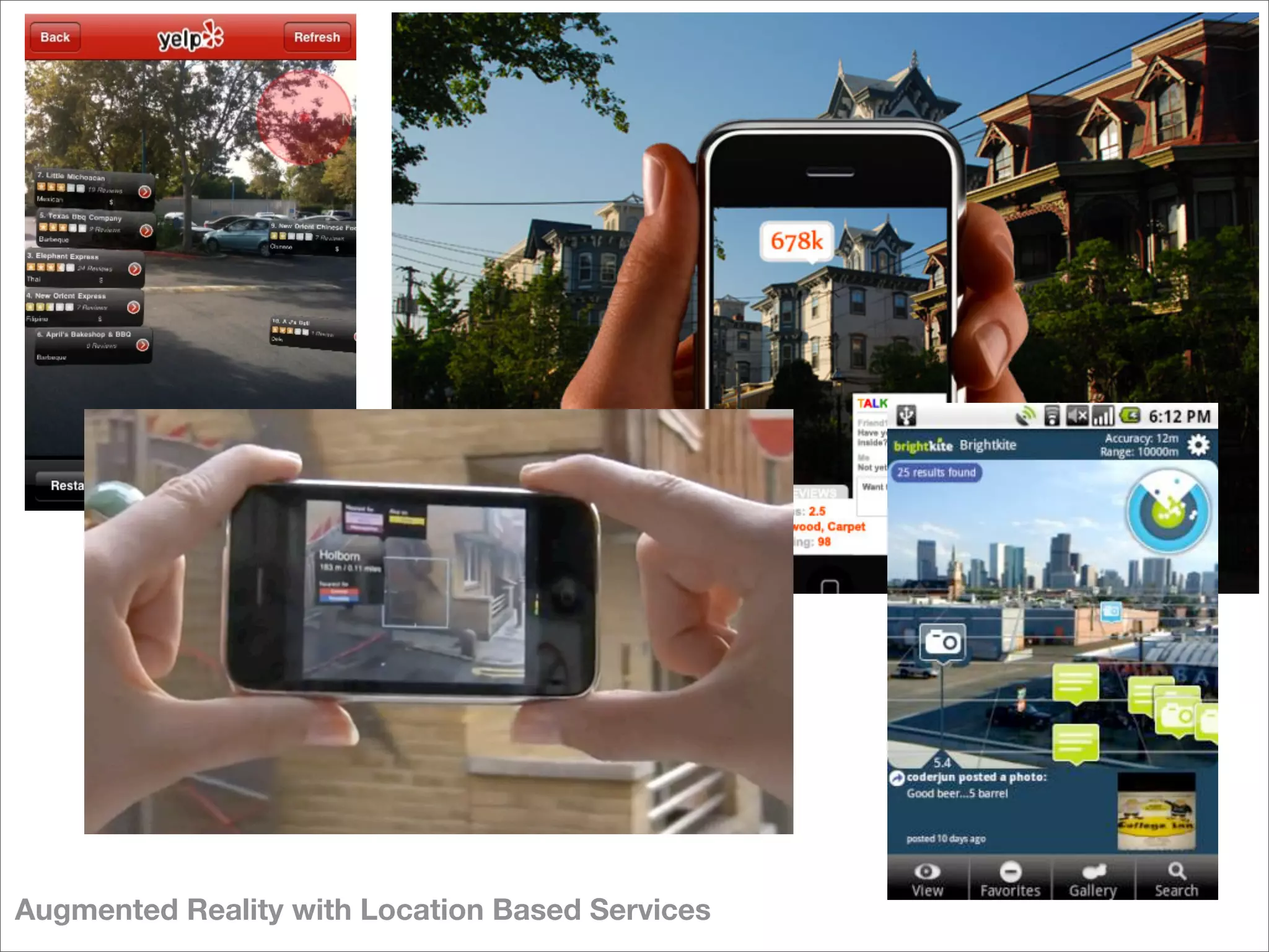 Augmented Reality with Location Based Services
 