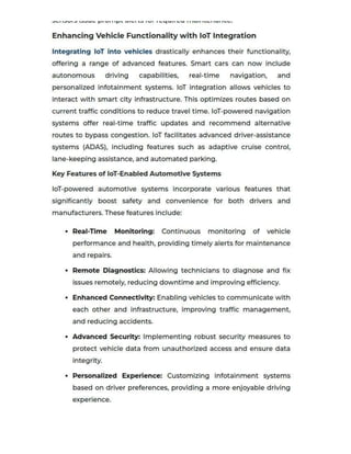 Future Of Iot In The Automotive Industry Connected Cars And Smart ...