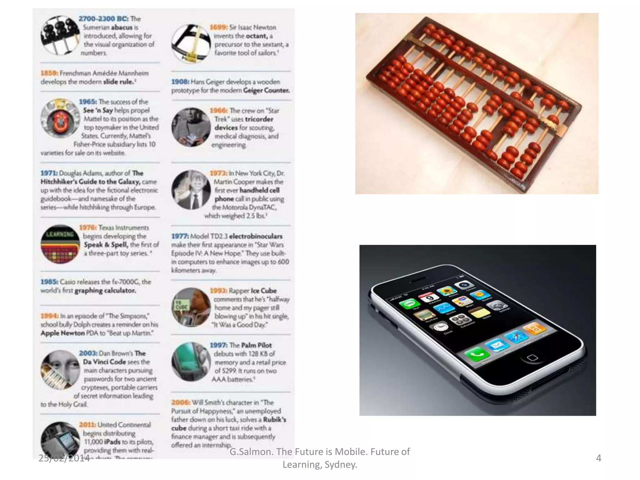 25/02/2014

G.Salmon. The Future is Mobile. Future of
Learning, Sydney.

4

 