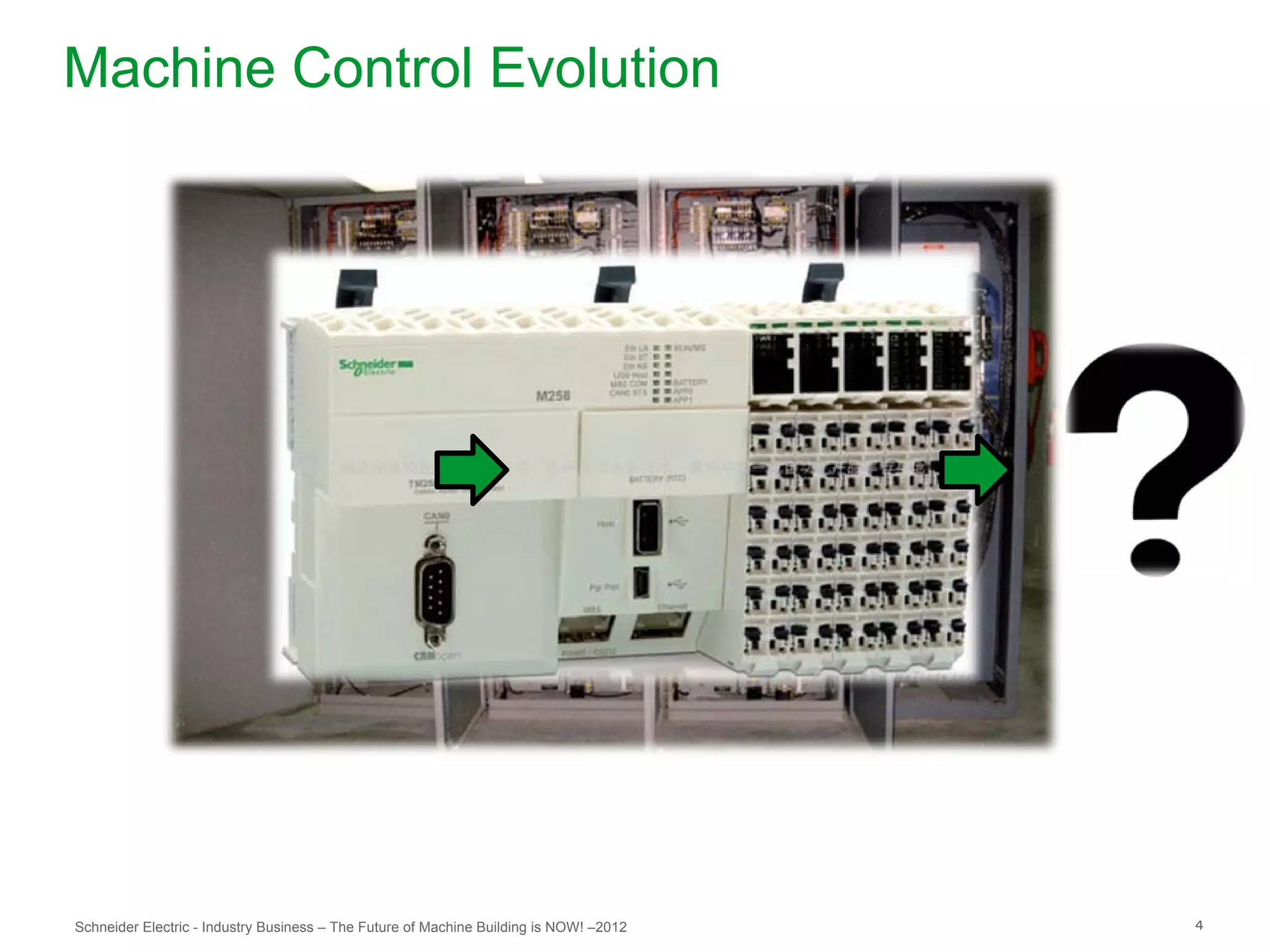 Machine Control Evolution




Schneider Electric - Industry Business – The Future of Machine Building is NOW! –2012   4
 