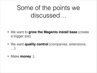 There is a demand
So let’s get organized

 