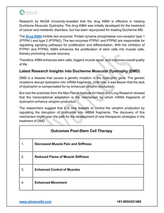 Muscular Dystrophy Treatment: The Role of Stem Cells in Recovery | PDF