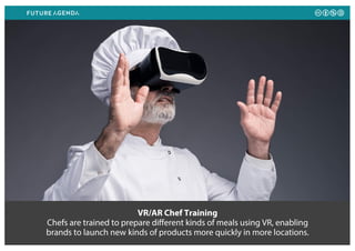 VR/AR Chef Training
Chefs are trained to prepare different kinds of meals using VR, enabling
brands to launch new kinds of...