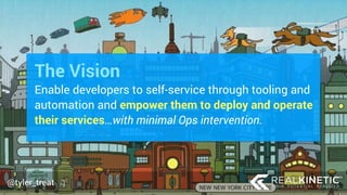 @tyler_treat
Enable developers to self-service through tooling and
automation and empower them to deploy and operate
their...