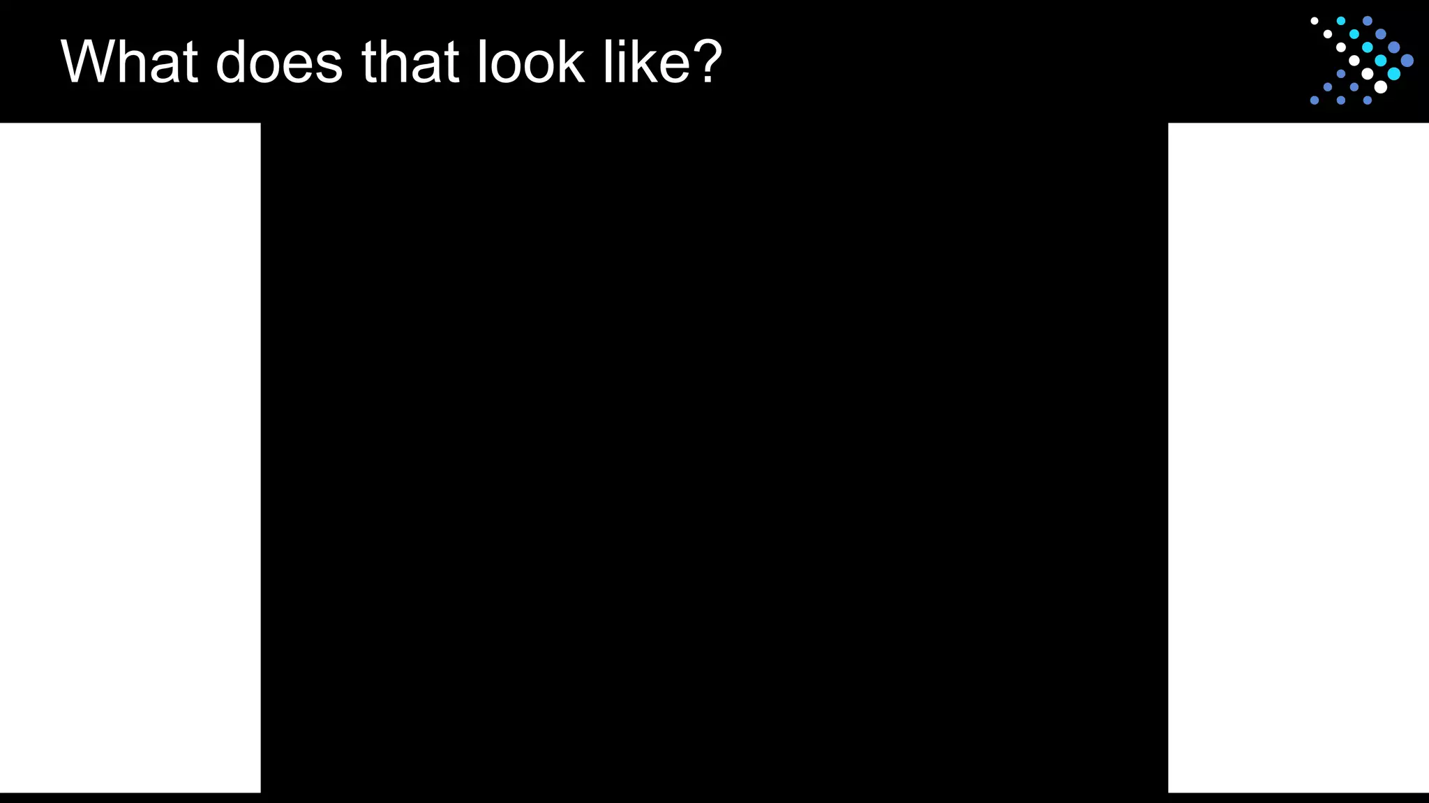 What does that look like?
 