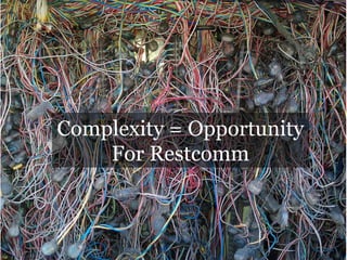 Complexity = Opportunity
For Restcomm
 