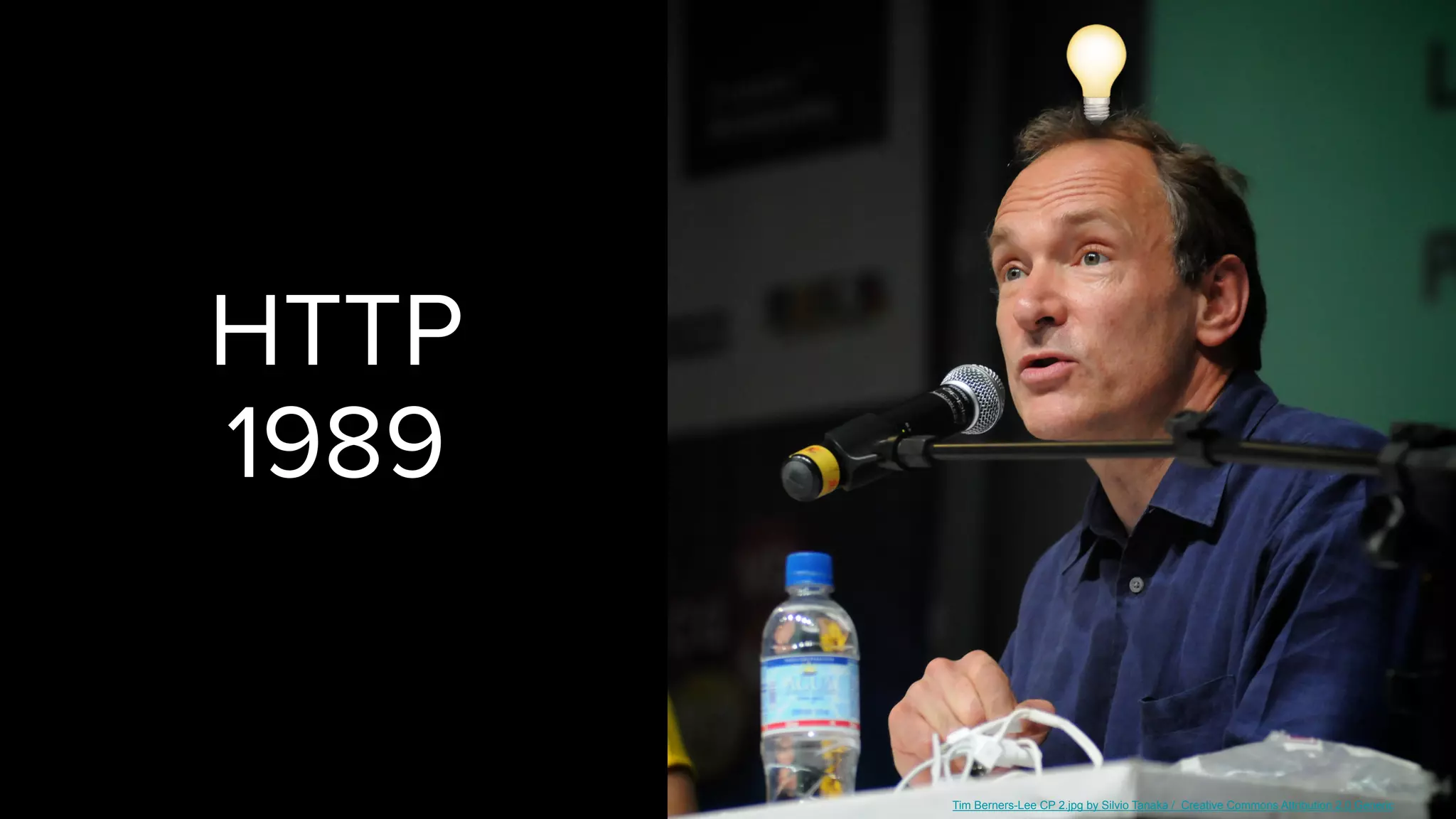 💡
HTTP
1989
Tim Berners-Lee CP 2.jpg by Silvio Tanaka / Creative Commons Attribution 2.0 Generic
 