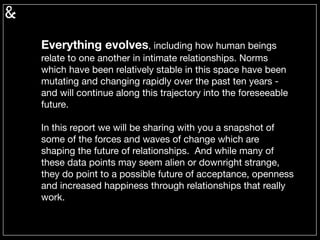 Everything evolves, including how human beings
relate to one another in intimate relationships. Norms
which have been rela...