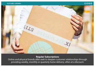 Regular Subscriptions
Online and physical brands alike seek to deepen customer relationships through
providing weekly, mon...