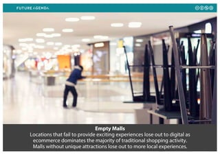 Empty Malls
Locations that fail to provide exciting experiences lose out to digital as
ecommerce dominates the majority of...