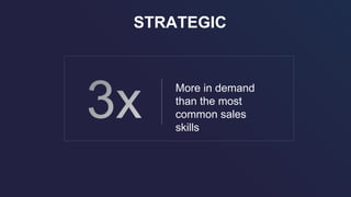 More in demand
than the most
common sales
skills
STRATEGIC
 