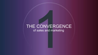 of sales and marketing
THE CONVERGENCE
 